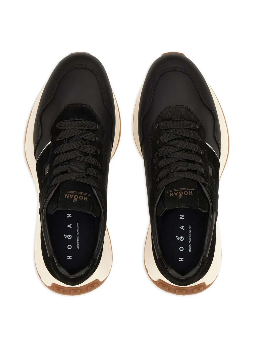 Hogan Sneakers met leren vlakken Zwart