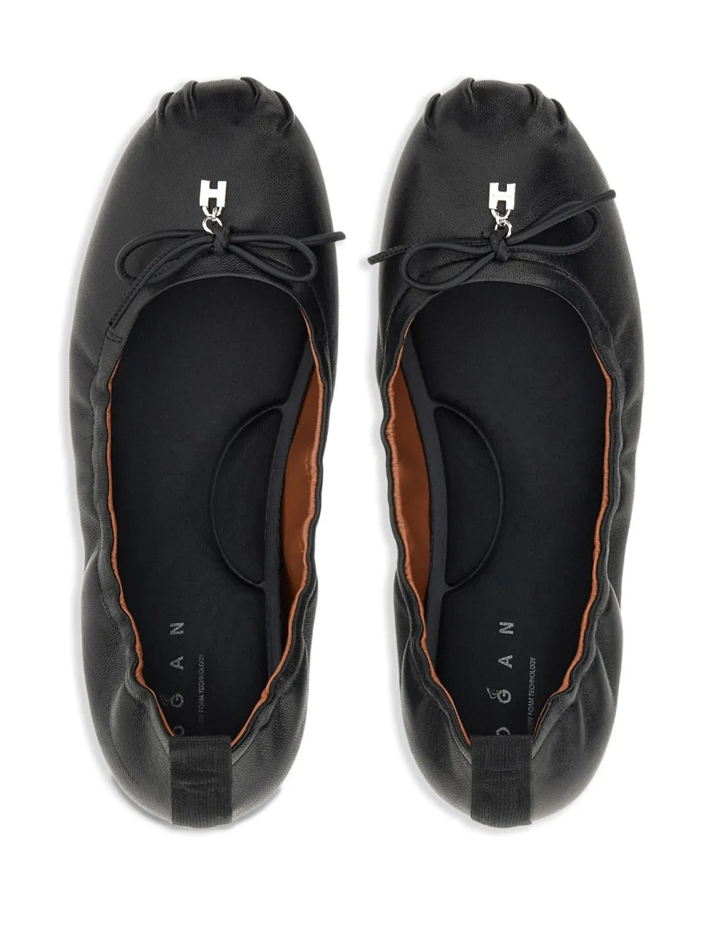Hogan flat ballerina shoes Black