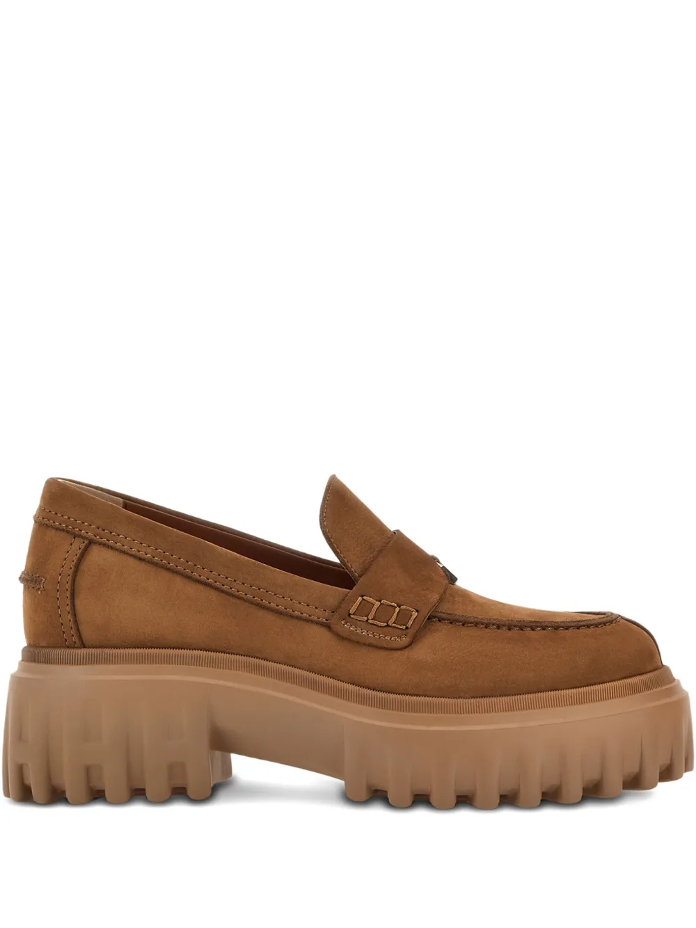 Hogan suede loafers Brown
