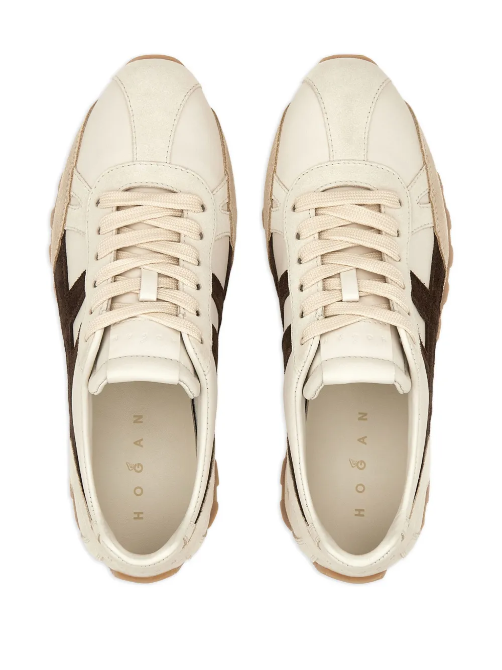Hogan Leren sneakers Beige