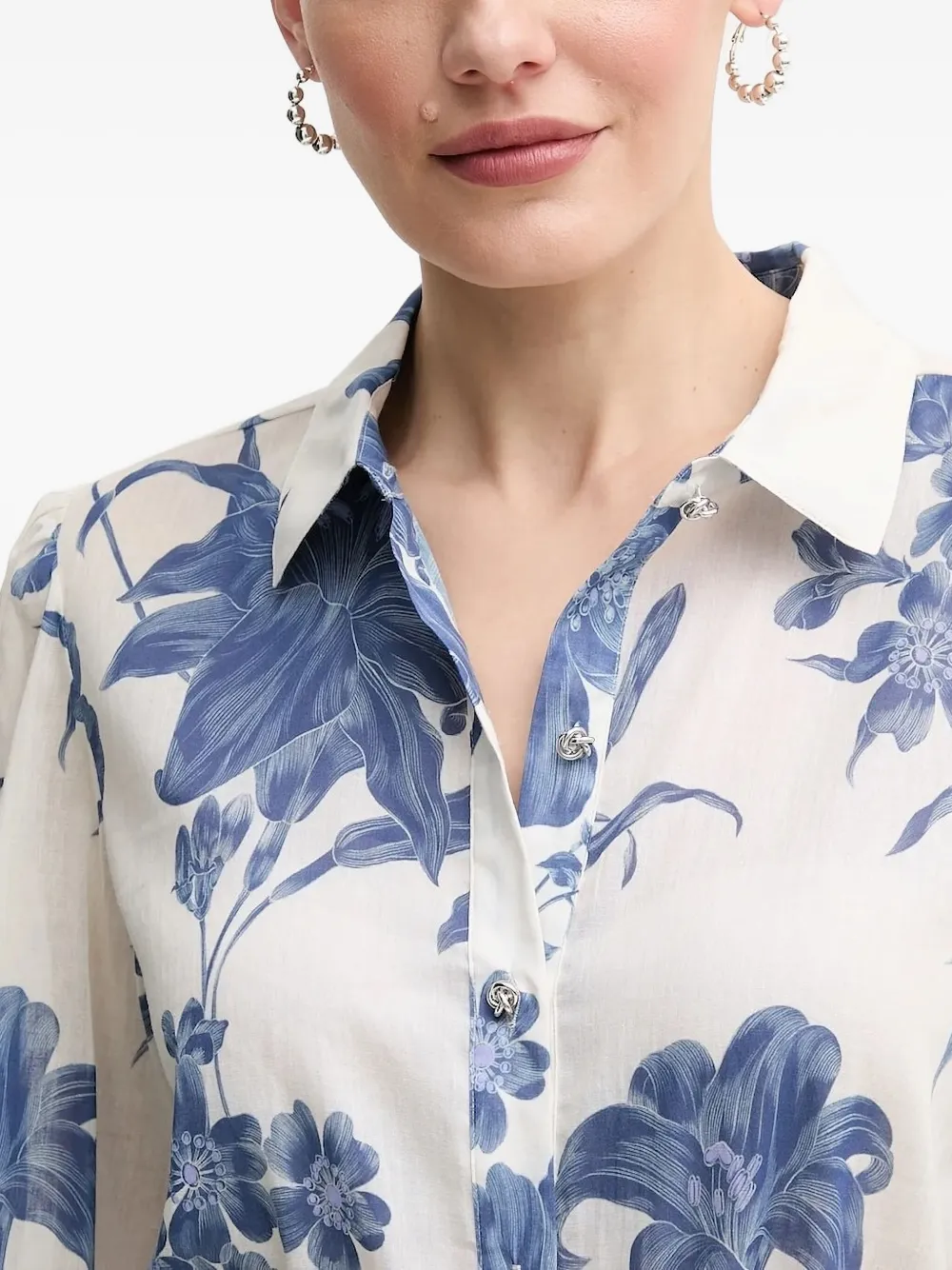 Guess Usa Floral-print Button-fastening Shirt In Multi