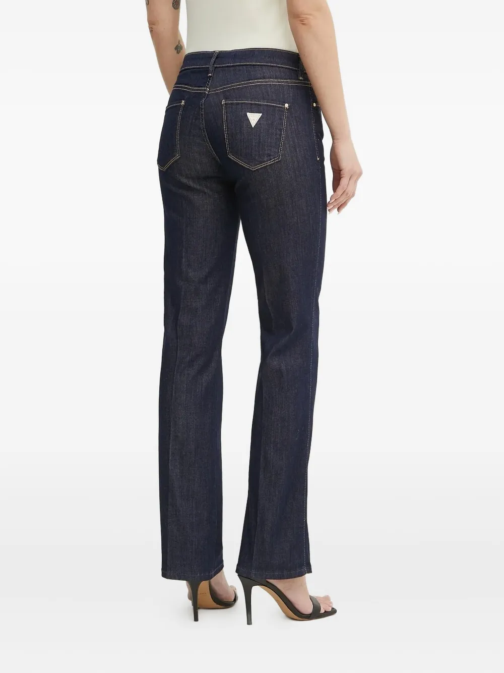 GUESS USA Bootcut jeans met logodetail Blauw