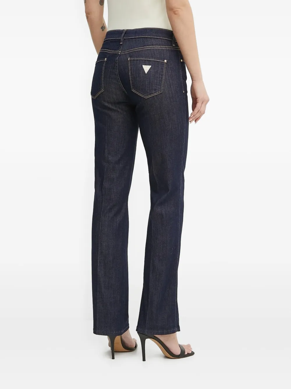 GUESS USA Bootcut jeans met logodetail - Blauw