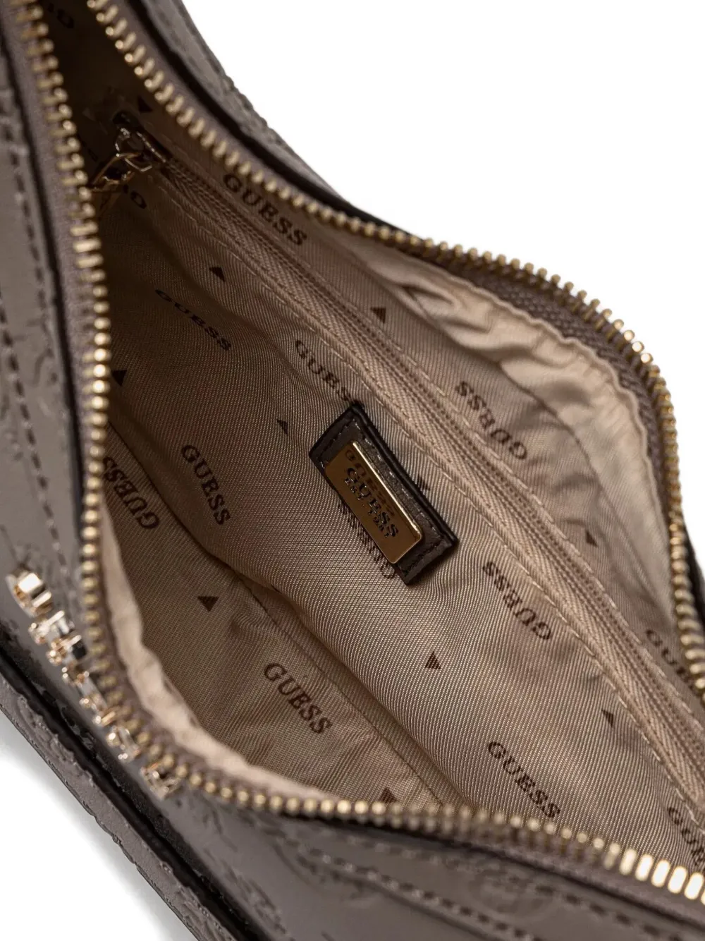 GUESS USA Schoudertas met logo-reliëf Beige