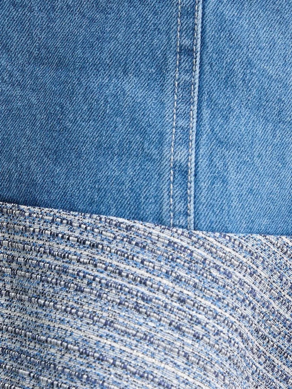 GUESS USA Denim mini-rok met tweed vlak Blauw