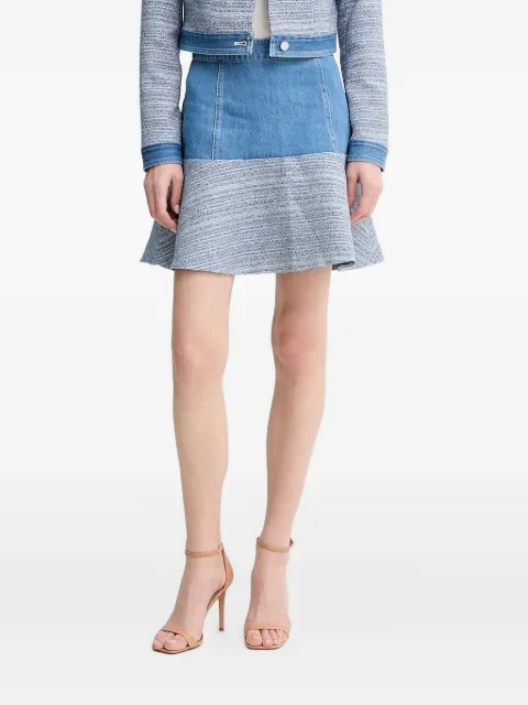 GUESS USA denim tweed-panel mini skirt