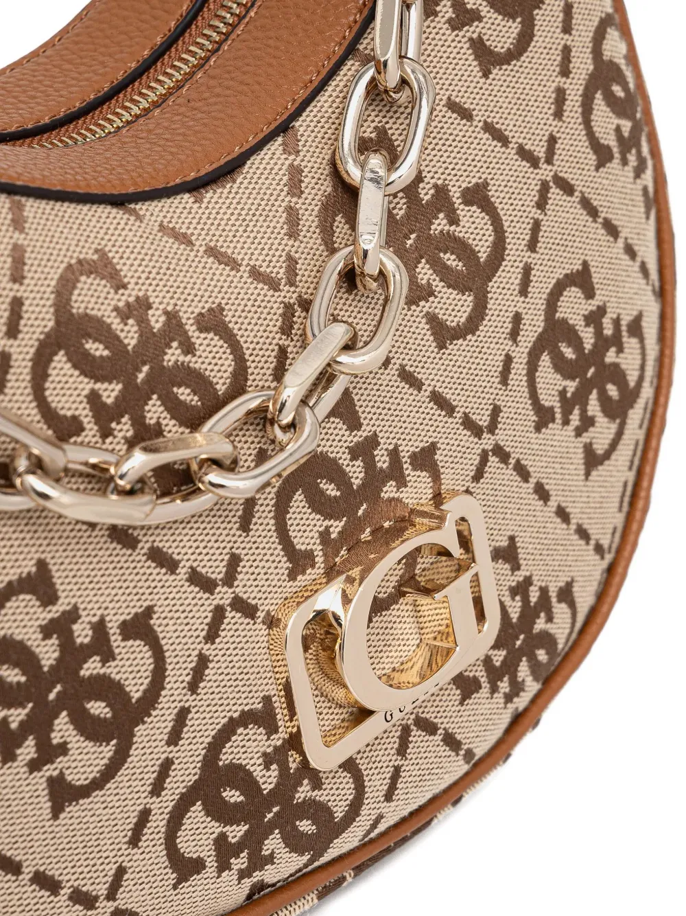 Guess Usa Signature Logo Print Shoulder Bag