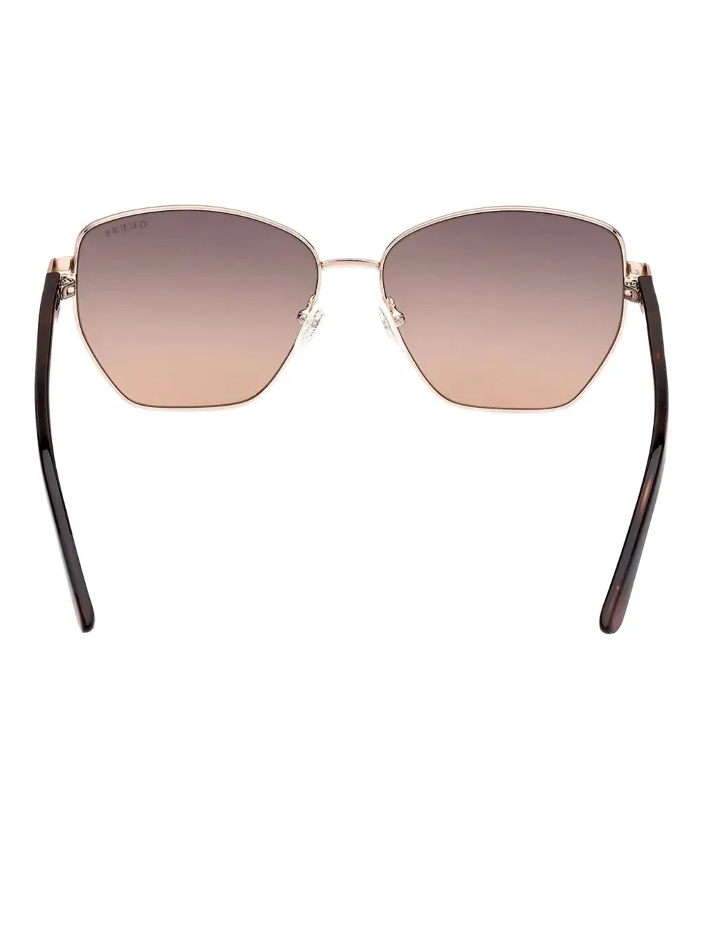 GUESS EYEWEAR Zonnebril met geometrisch montuur Bruin