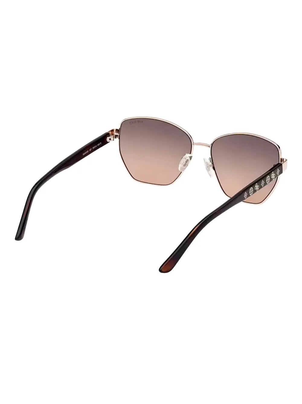 GUESS EYEWEAR Zonnebril met geometrisch montuur Bruin