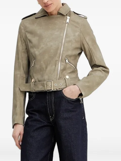 GUESS USA belted zip-front jacket