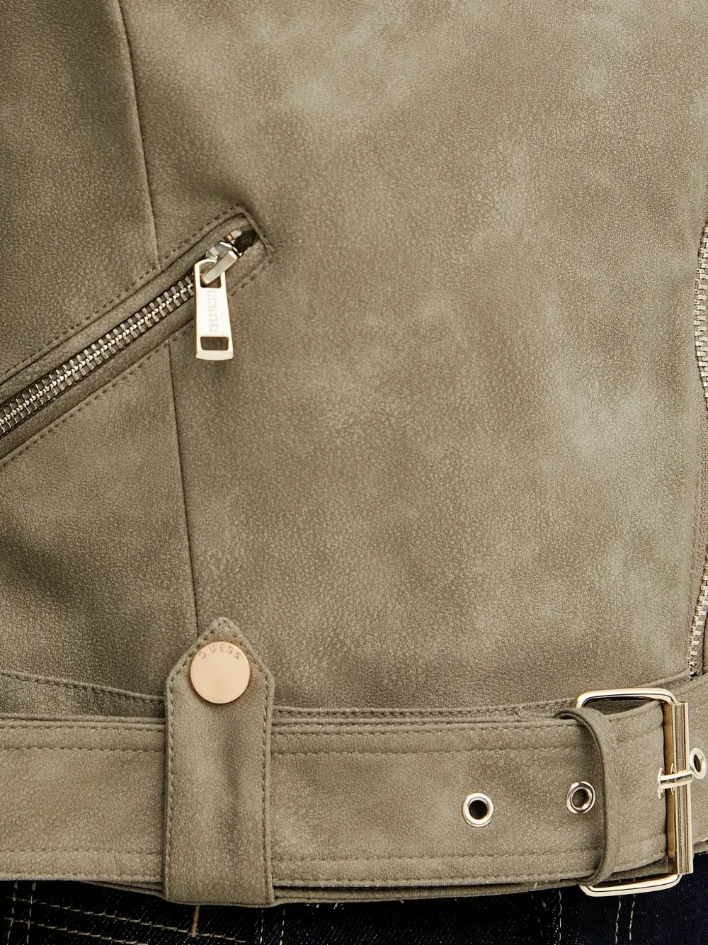 Guess Usa Belted Zip-front Jacket In Green