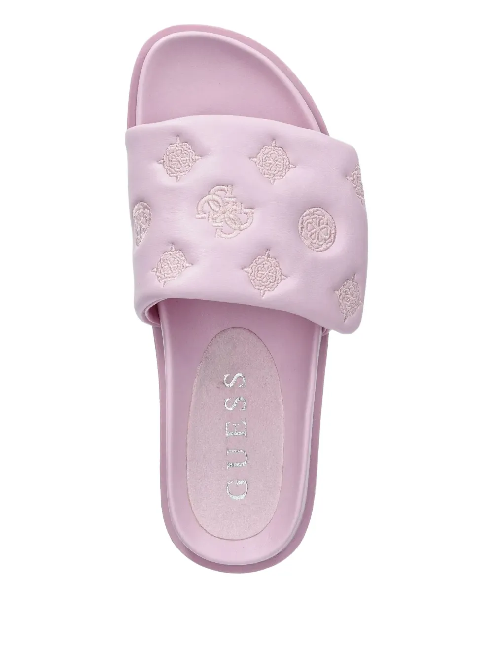 GUESS USA Fabio embroidered-logo flat sandals Pink