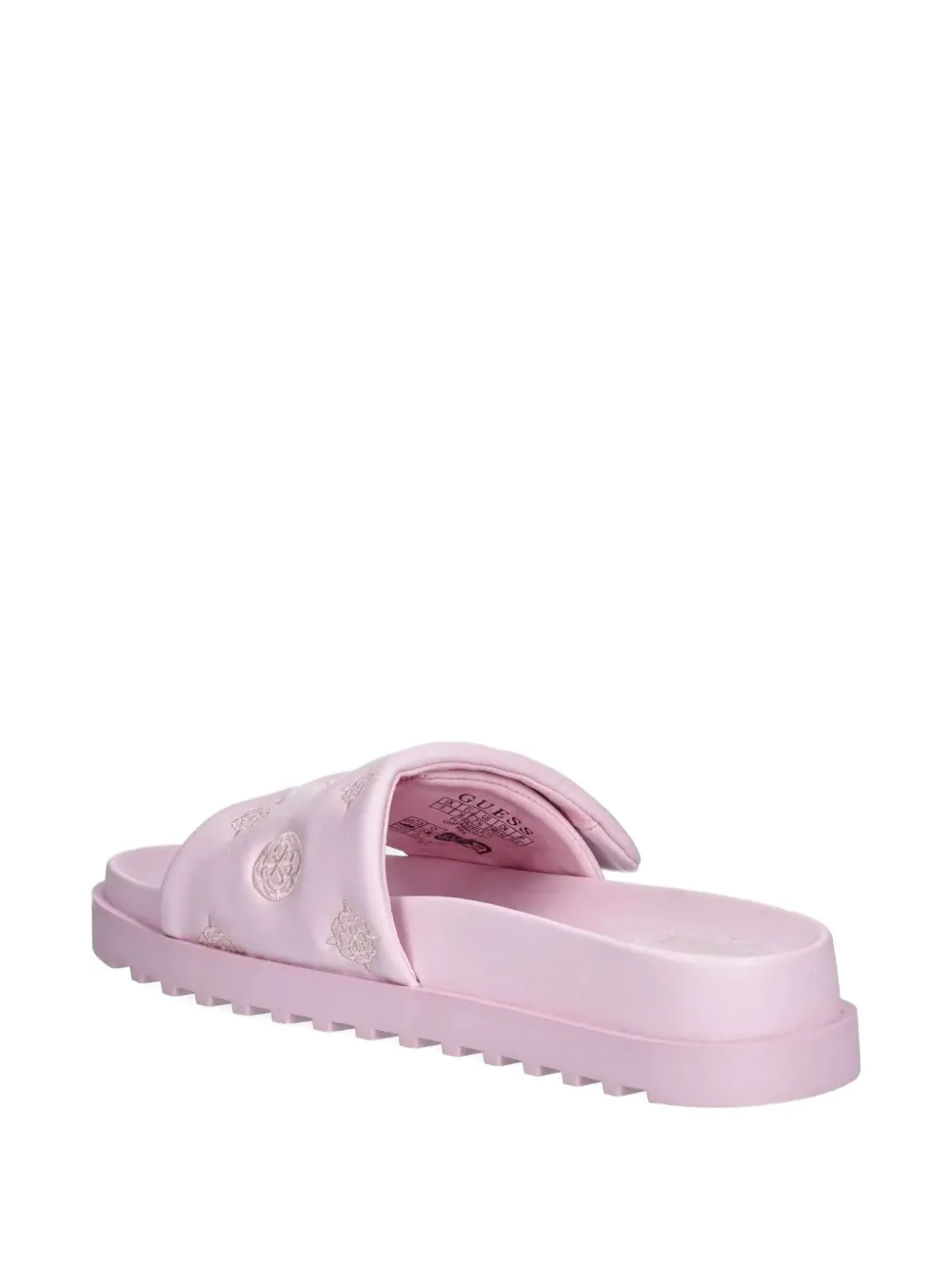 GUESS USA Fabio embroidered-logo flat sandals Pink