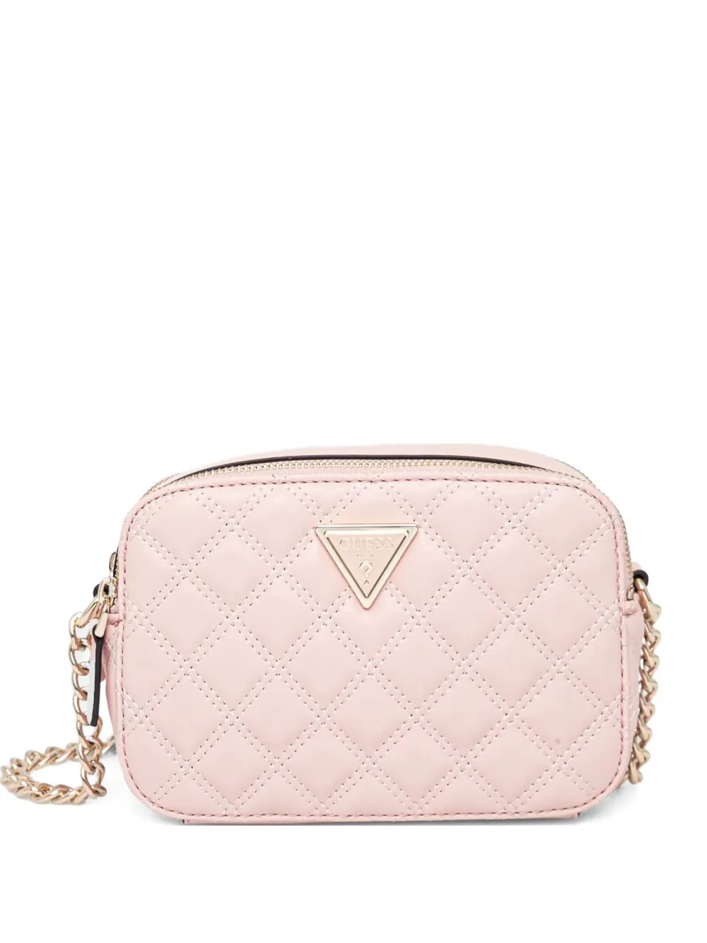 GUESS USA キルティングレザー ショルダーバッグ - ピンク GUESS USA キルティングレザー ショルダーバッグ - ピンク