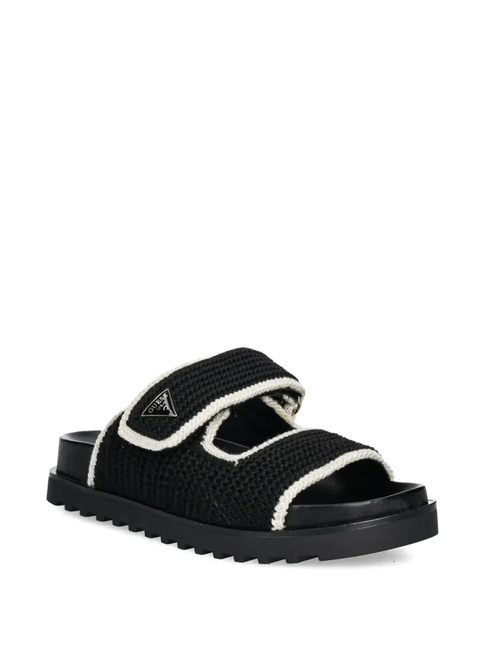 GUESS USA Fadenna double-strap flat sandals Black
