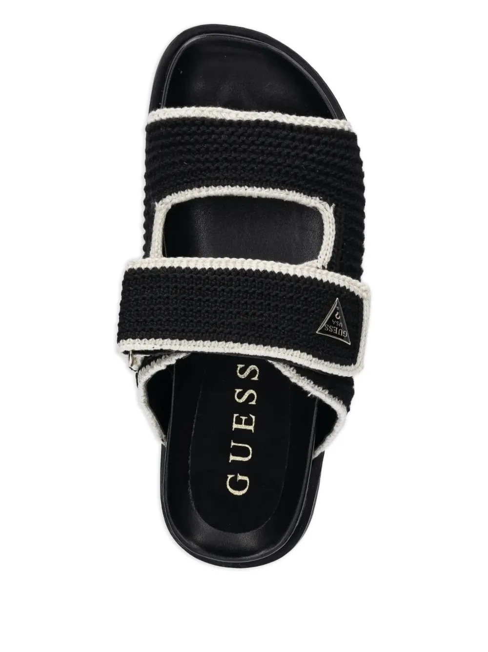 GUESS USA Slippers met klittenband Zwart