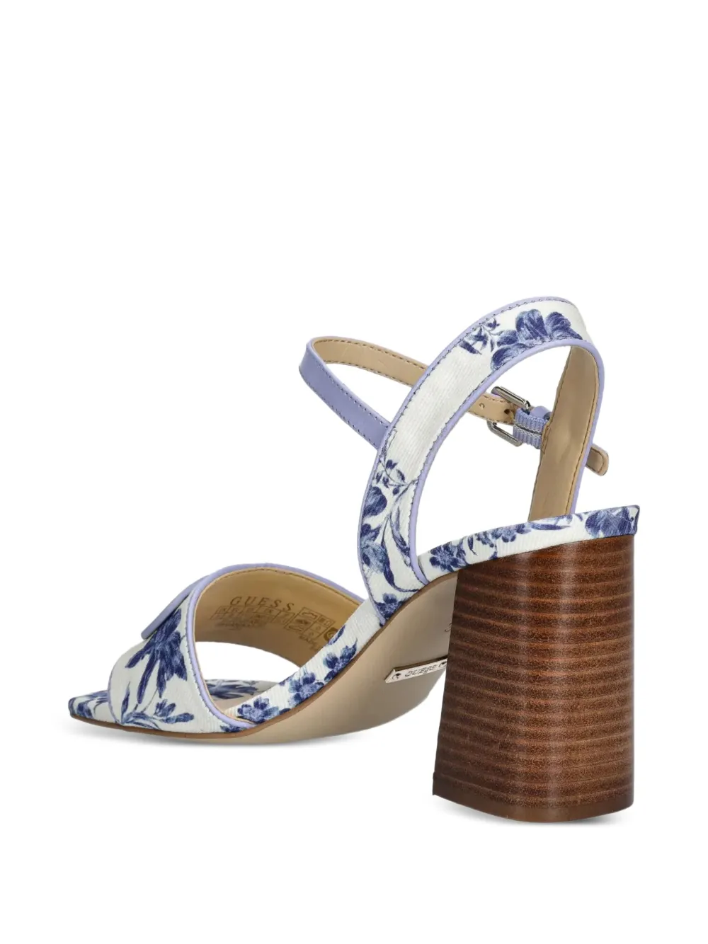 GUESS USA Sandalen met bloemenprint en hak Blauw
