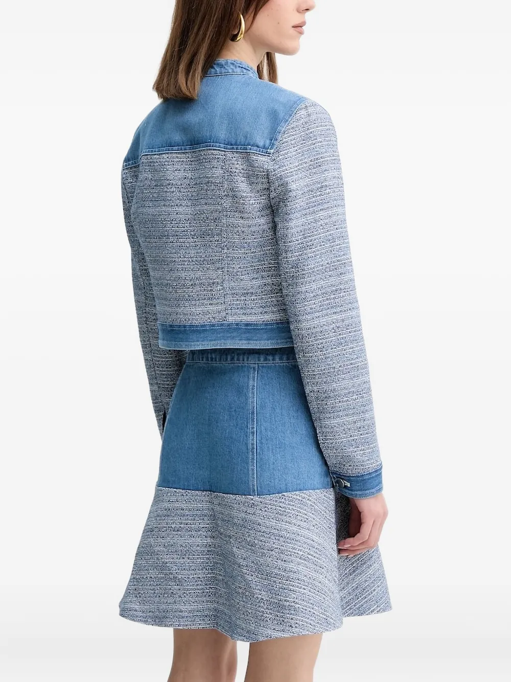 GUESS USA Tweed jack met denim vlak Blauw