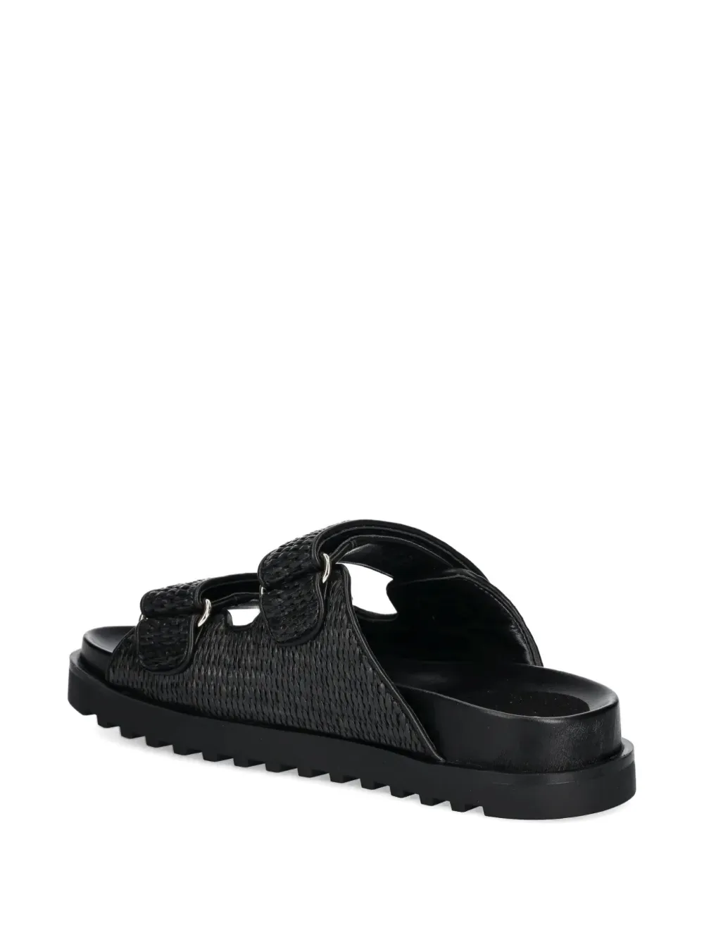 GUESS USA Fadeliza woven-strap flat sandals Black