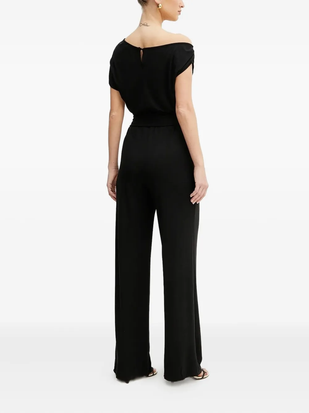 GUESS USA Off-shoulder jumpsuit met ceintuur Zwart