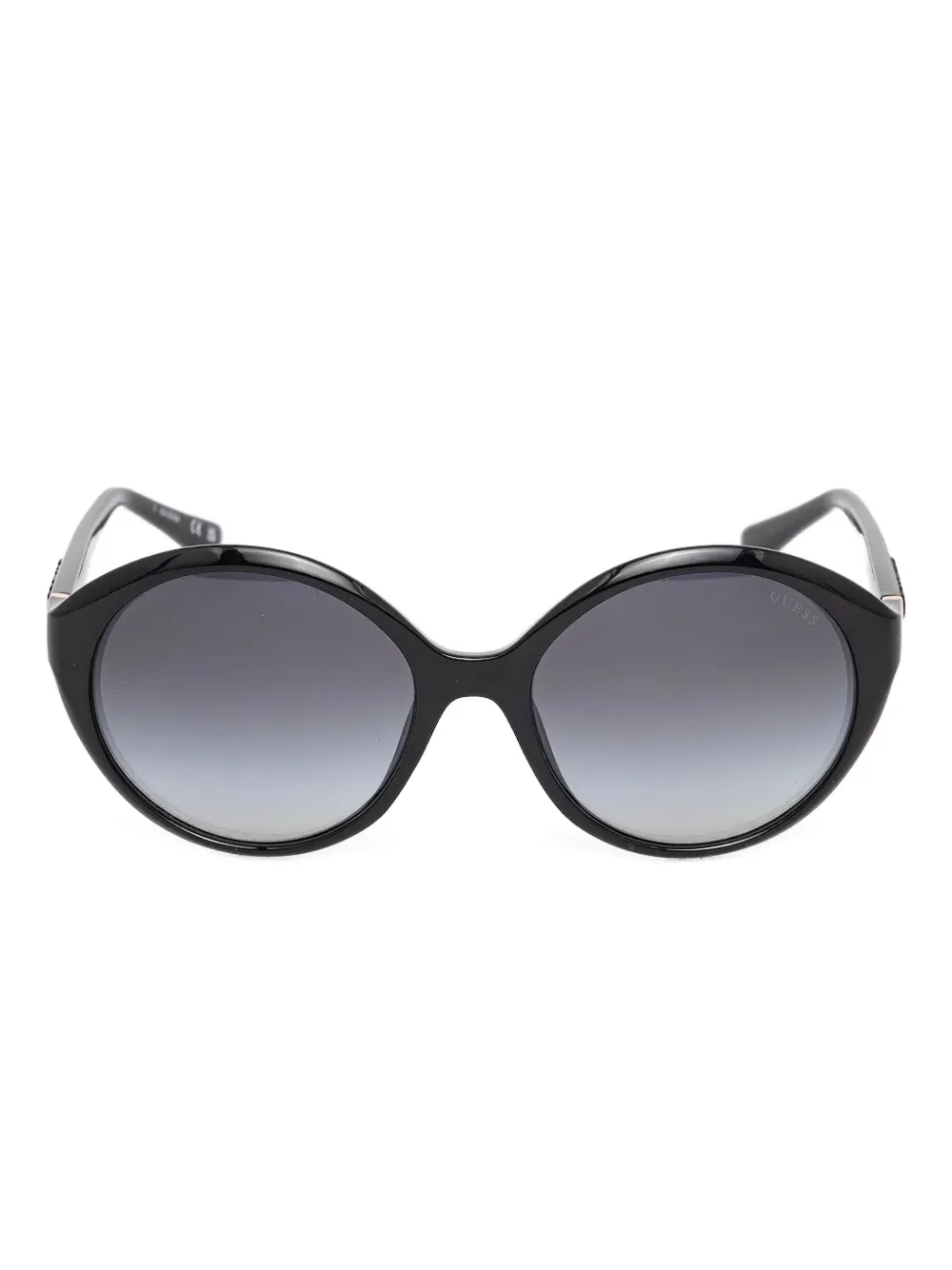 GUESS EYEWEAR オーバルフレーム サングラス - ブラック GUESS EYEWEAR オーバルフレーム サングラス - ブラック