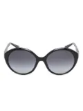 GUESS EYEWEAR oval-frame sunglasses - Black