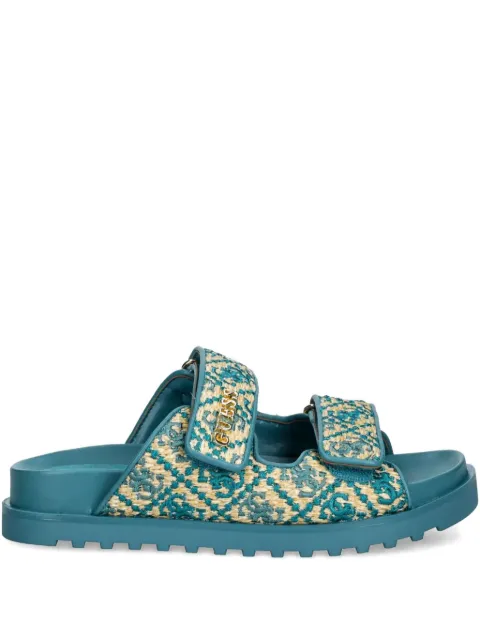 GUESS USA Fadeliza textured double-strap flat sandals