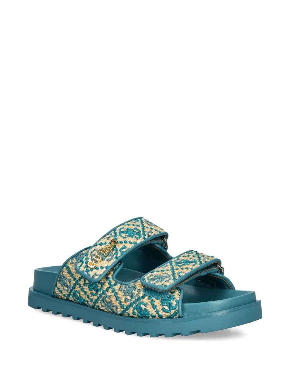 GUESS USA Fadeliza textured double-strap flat sandals | Flat Sandals | Image 2