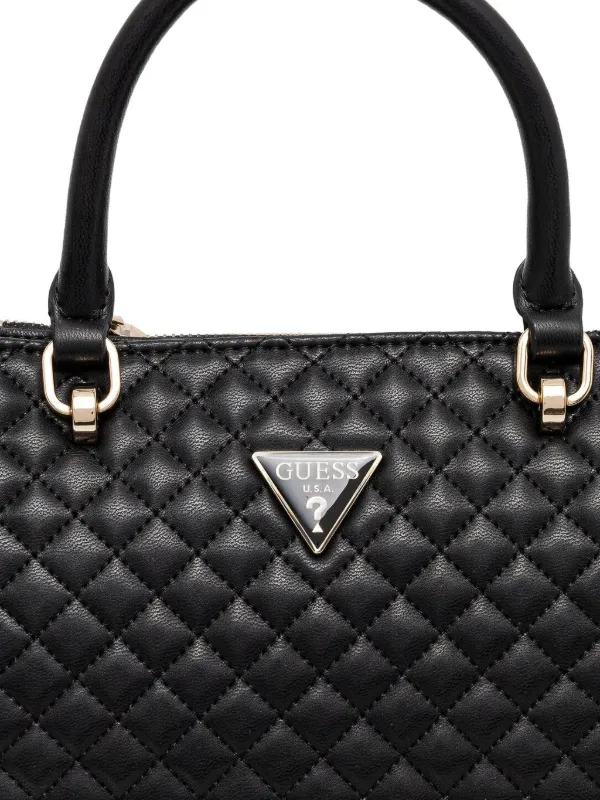 GUESS USA Rianee Quilted Tote Bag Black FARFETCH PH