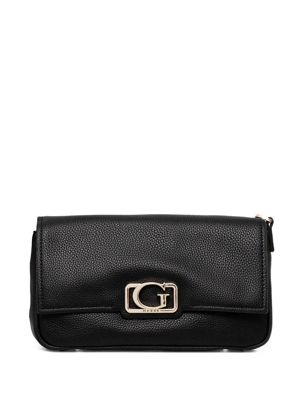 GUESS USA Slater leren schoudertas Zwart