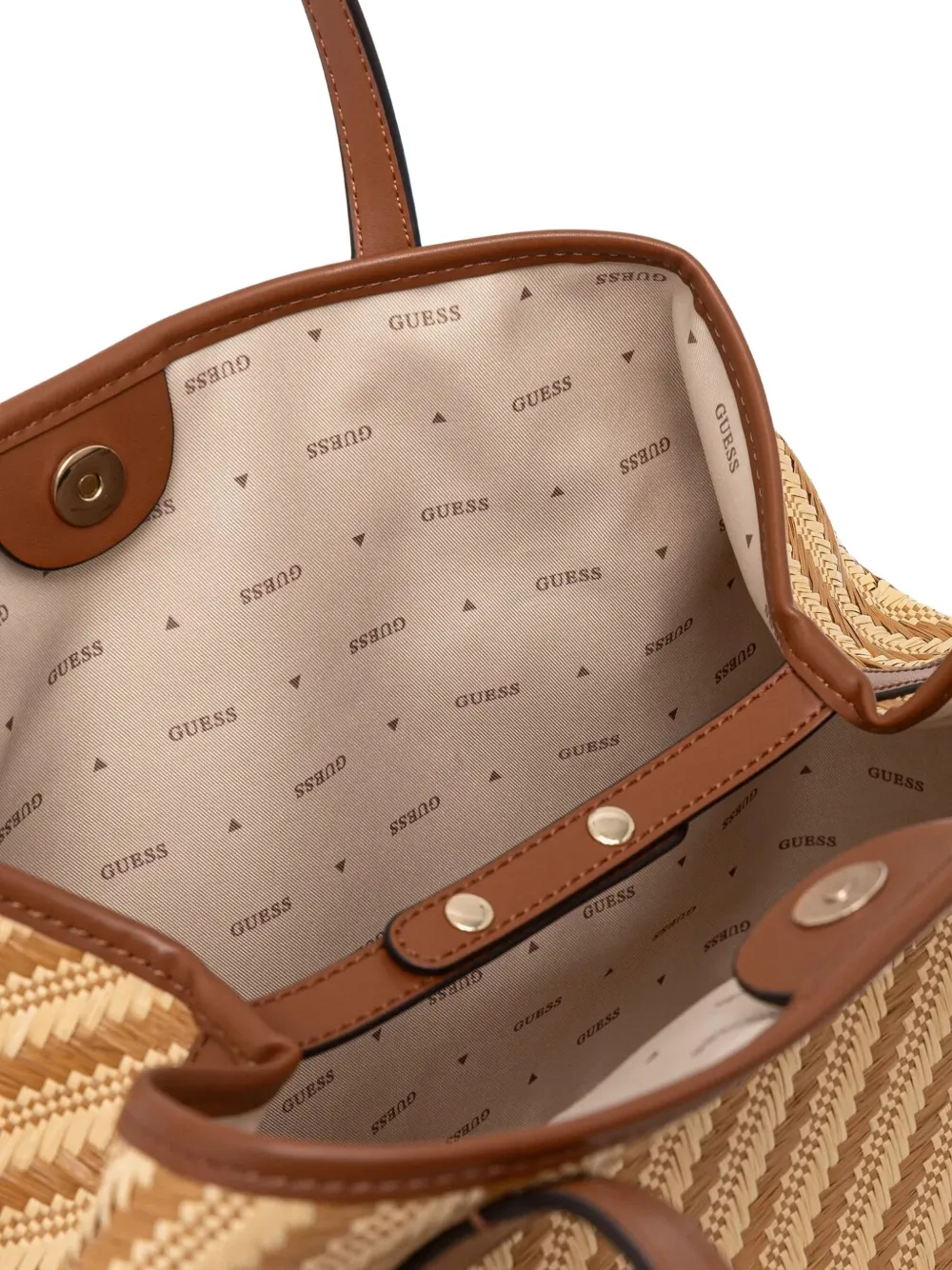 GUESS USA Geweven shopper Beige