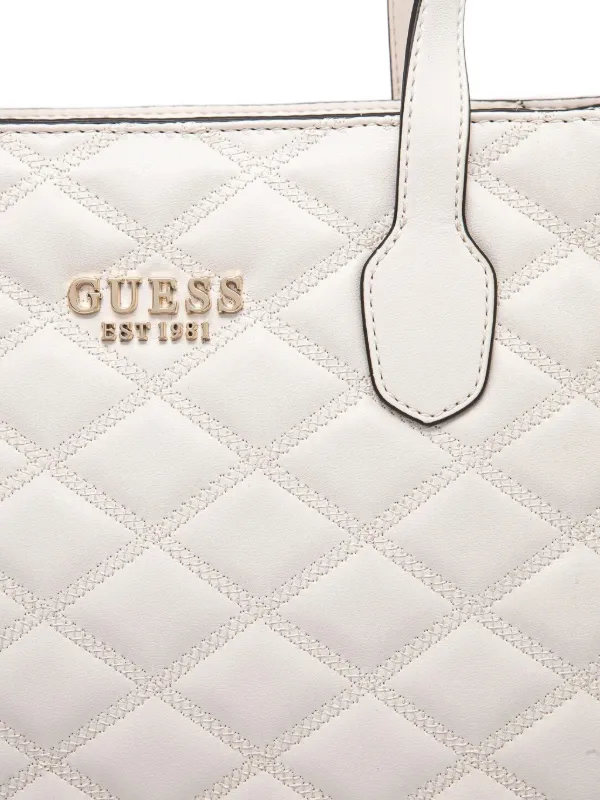 GUESS USA Tamsin キルティング ハンドバッグ | ホワイト | FARFETCH JP