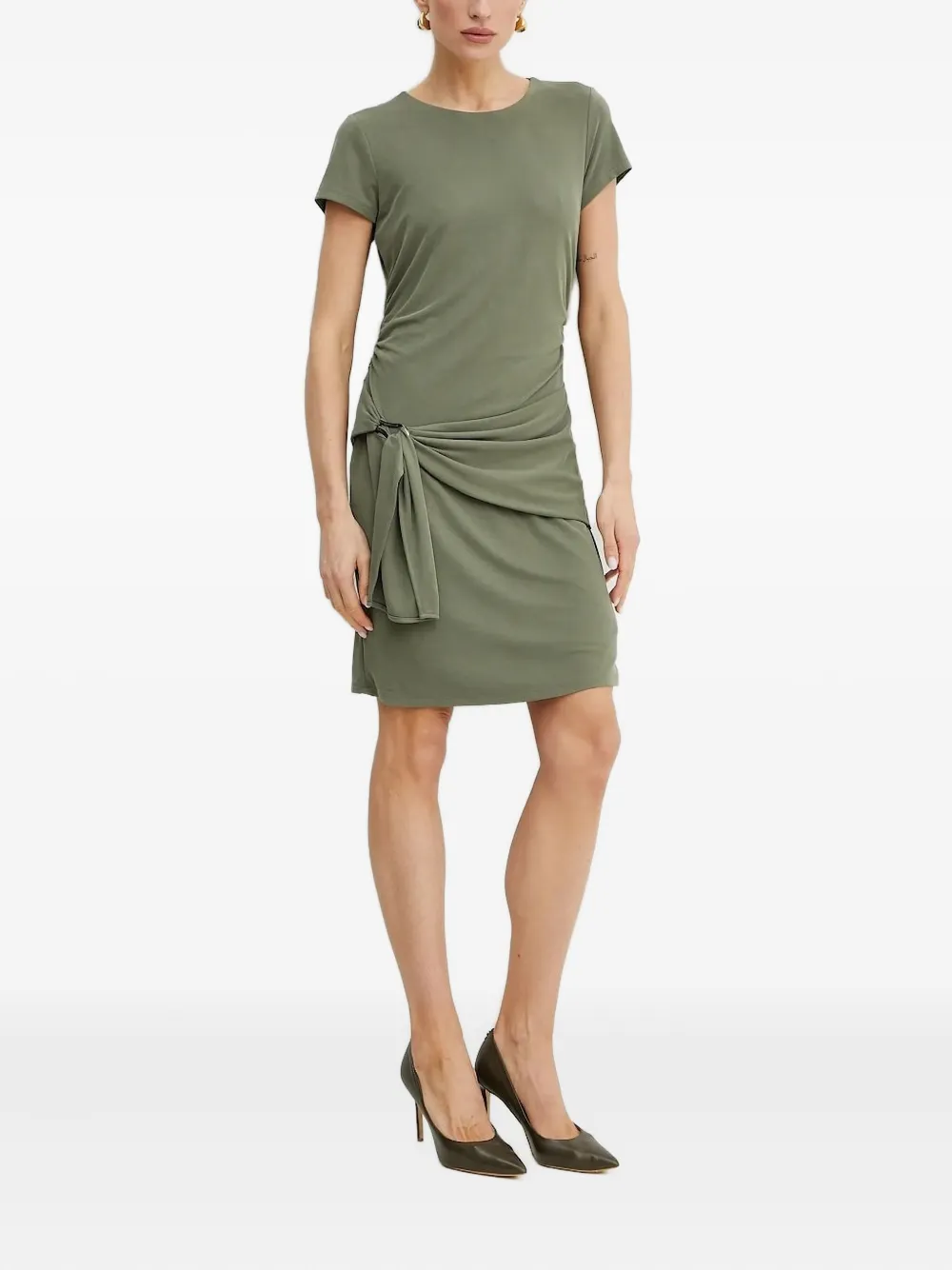 GUESS USA tie-front short-sleeve dress | Green | Image 1