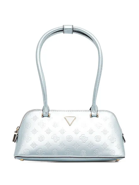 GUESS USA bolsa bowling de piel con logo en relieve