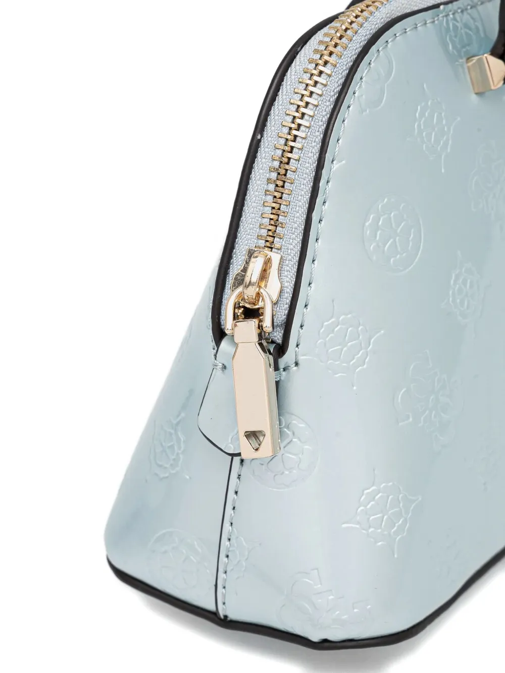 GUESS USA Leren bowlingtas met reliëf Blauw