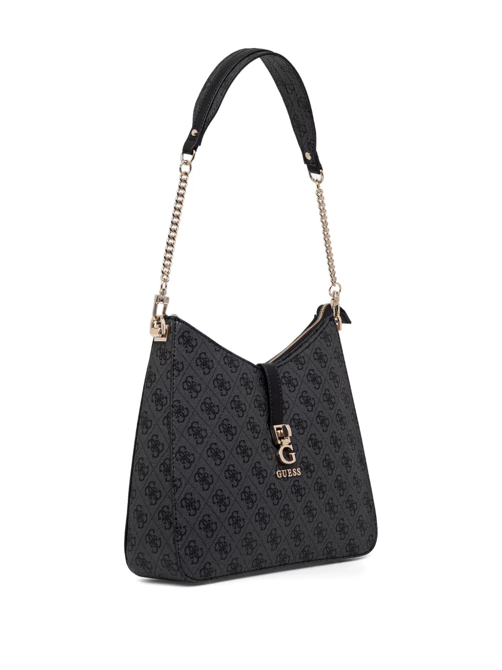 GUESS USA Gewatteerde schoudertas met monogram - Grijs