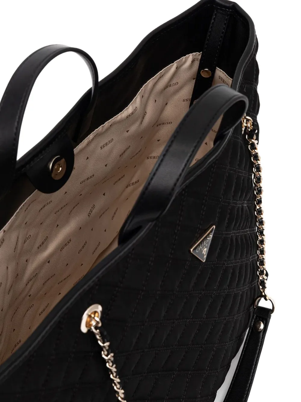 GUESS USA Gewatteerde shopper Zwart