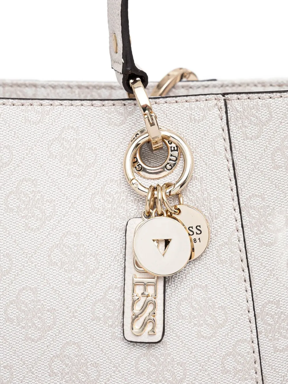 GUESS USA Shopper met logo-reliëf Wit