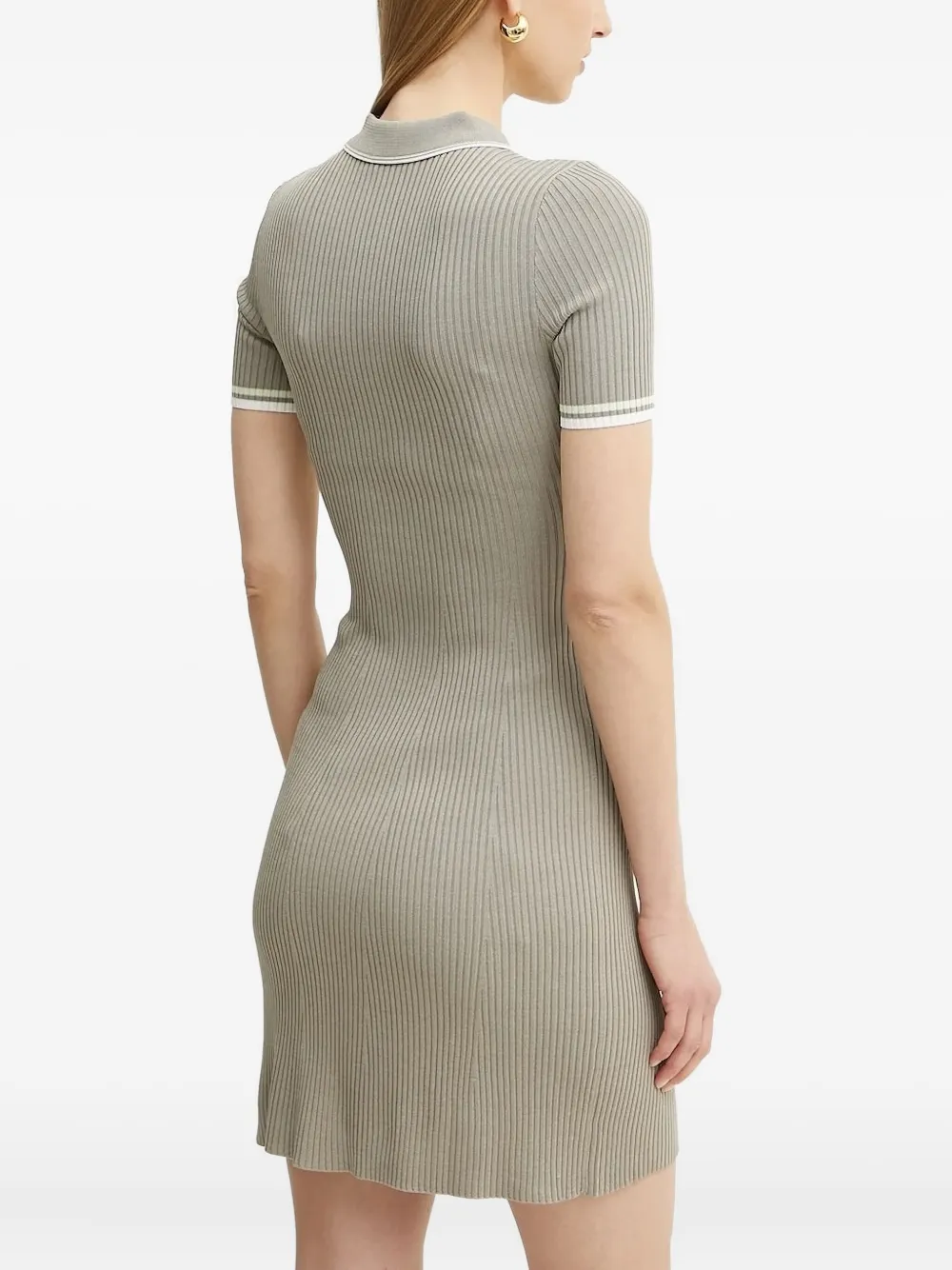 GUESS USA Thalia geribbelde midi-jurk - Groen