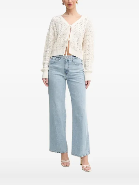 GUESS USA tie-front open-knit cardigan