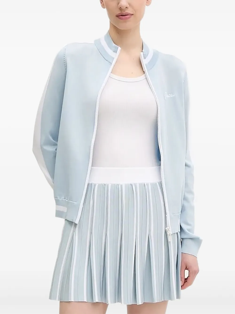 GUESS USA striped zipped cardigan | Blue | Image 1