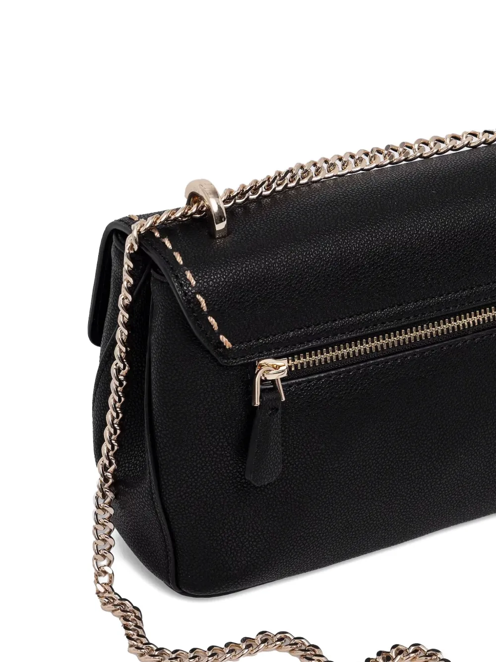 GUESS USA Leren schoudertas Zwart