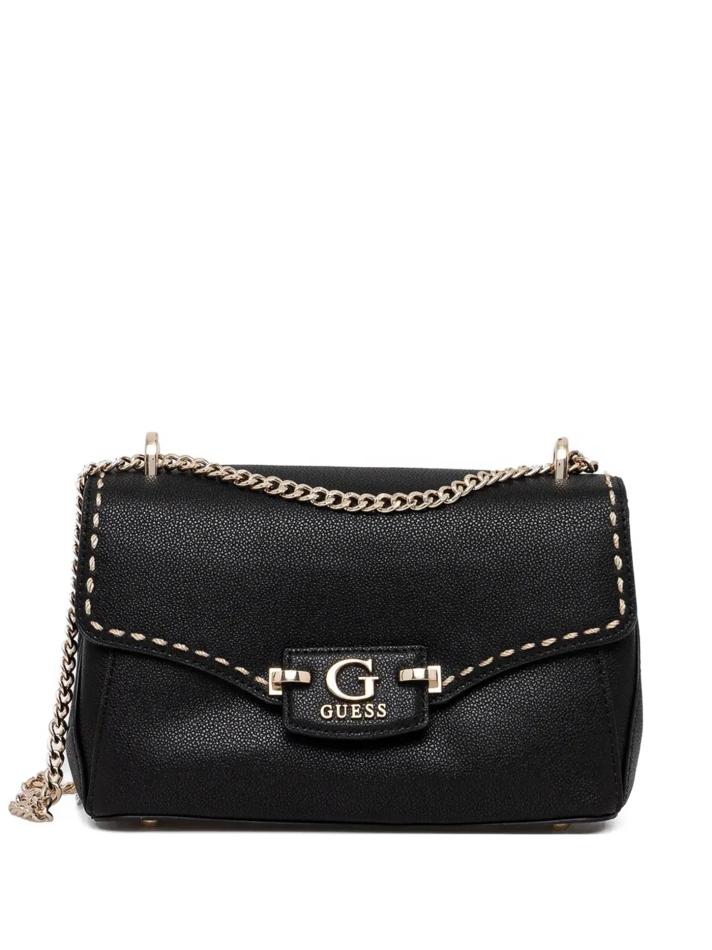 GUESS USA Leren schoudertas Zwart