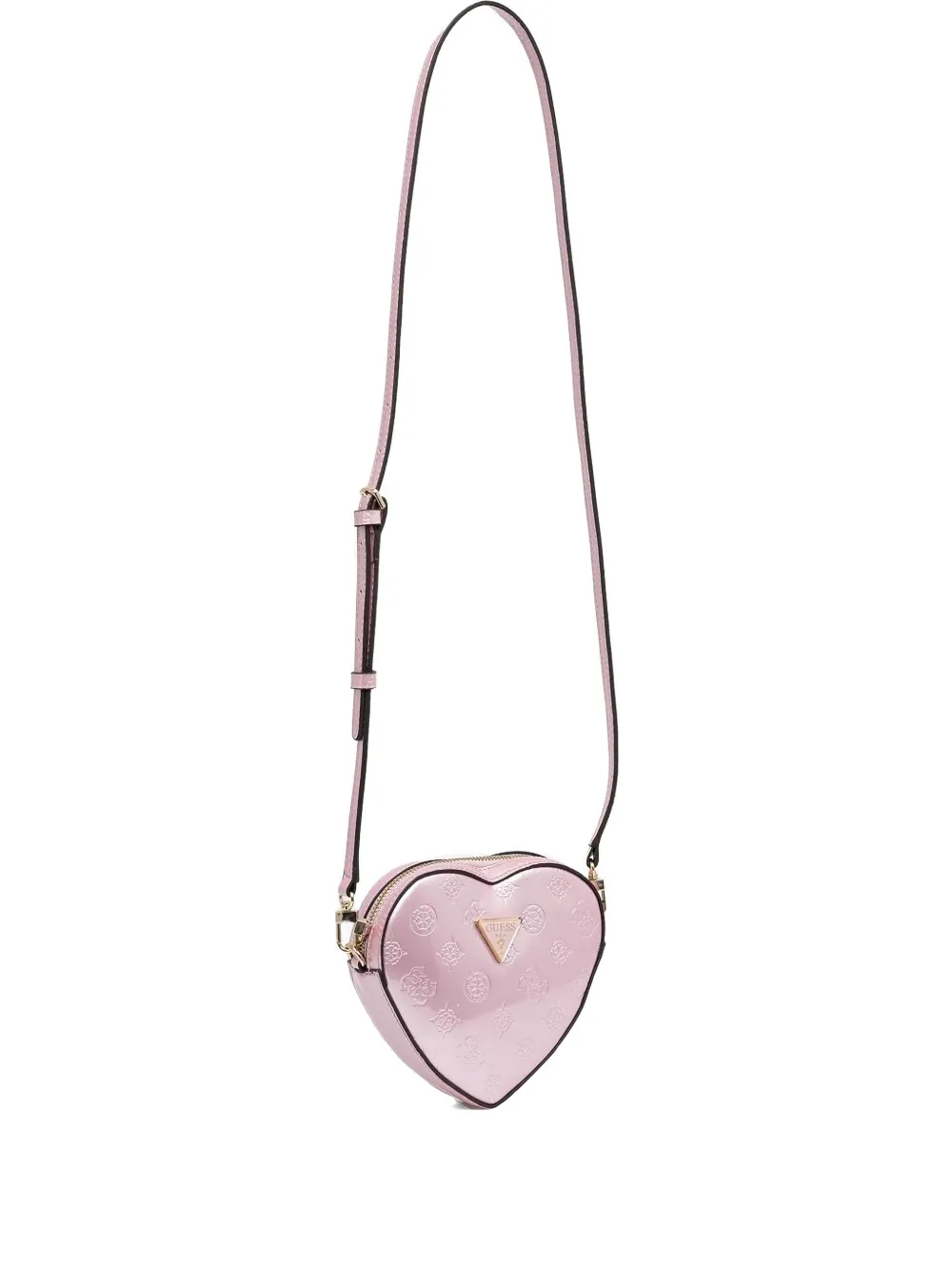 Guess Usa Arnela Heart-shaped Cross Body Bag In Pink