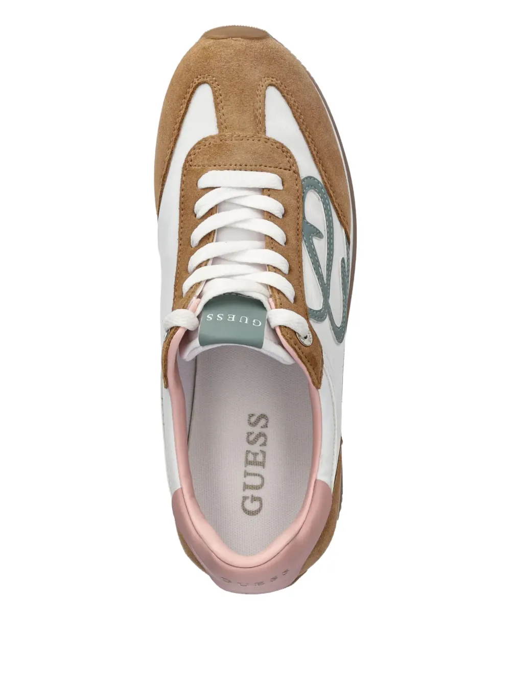 GUESS USA Sneakers met suède vlakken Wit
