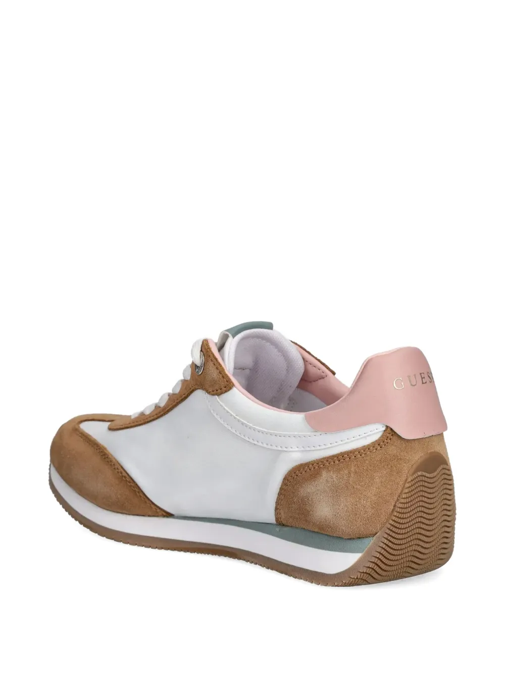 GUESS USA Sneakers met suède vlakken Wit