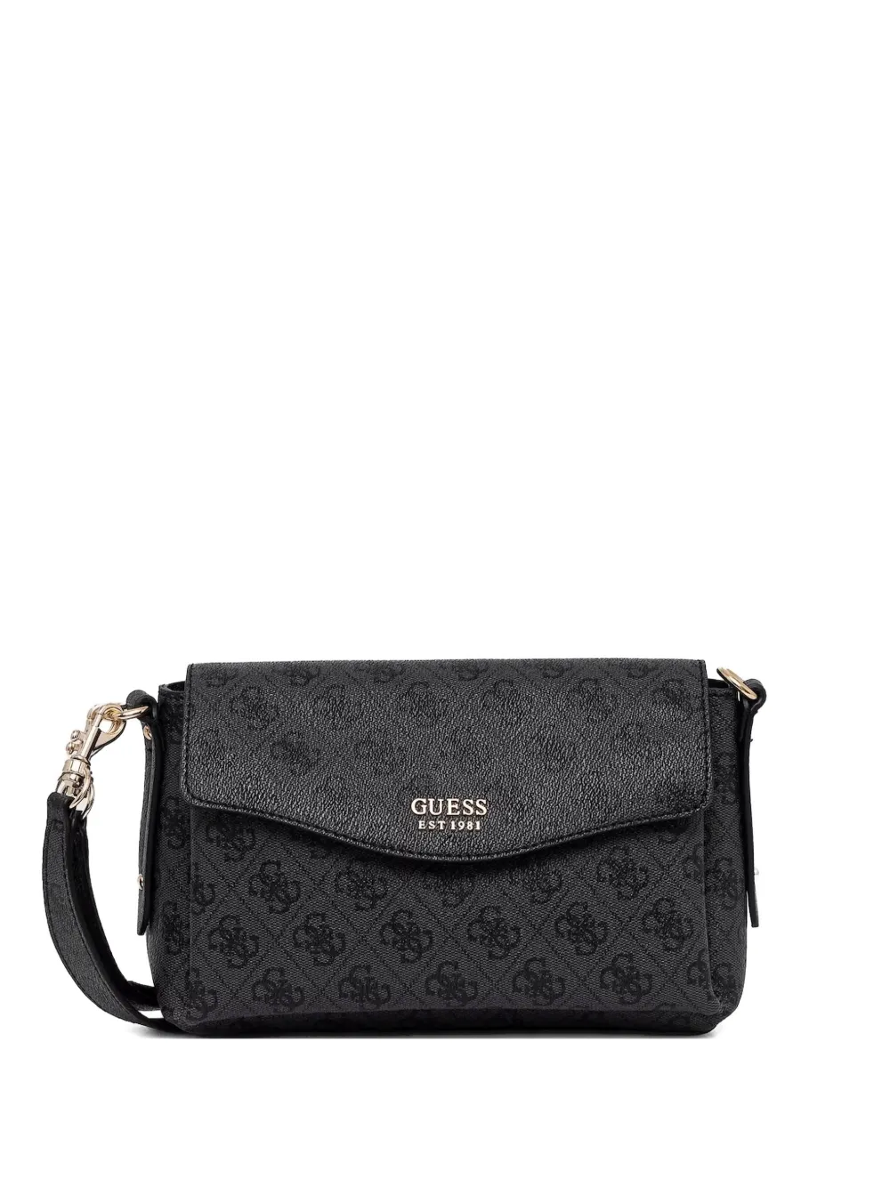 GUESS USA Brenton monogram-print shoulder bag | Black | Image 1