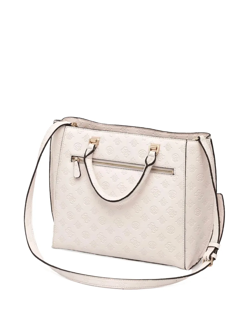 GUESS USA Boekentas met monogram-reliëf - Beige