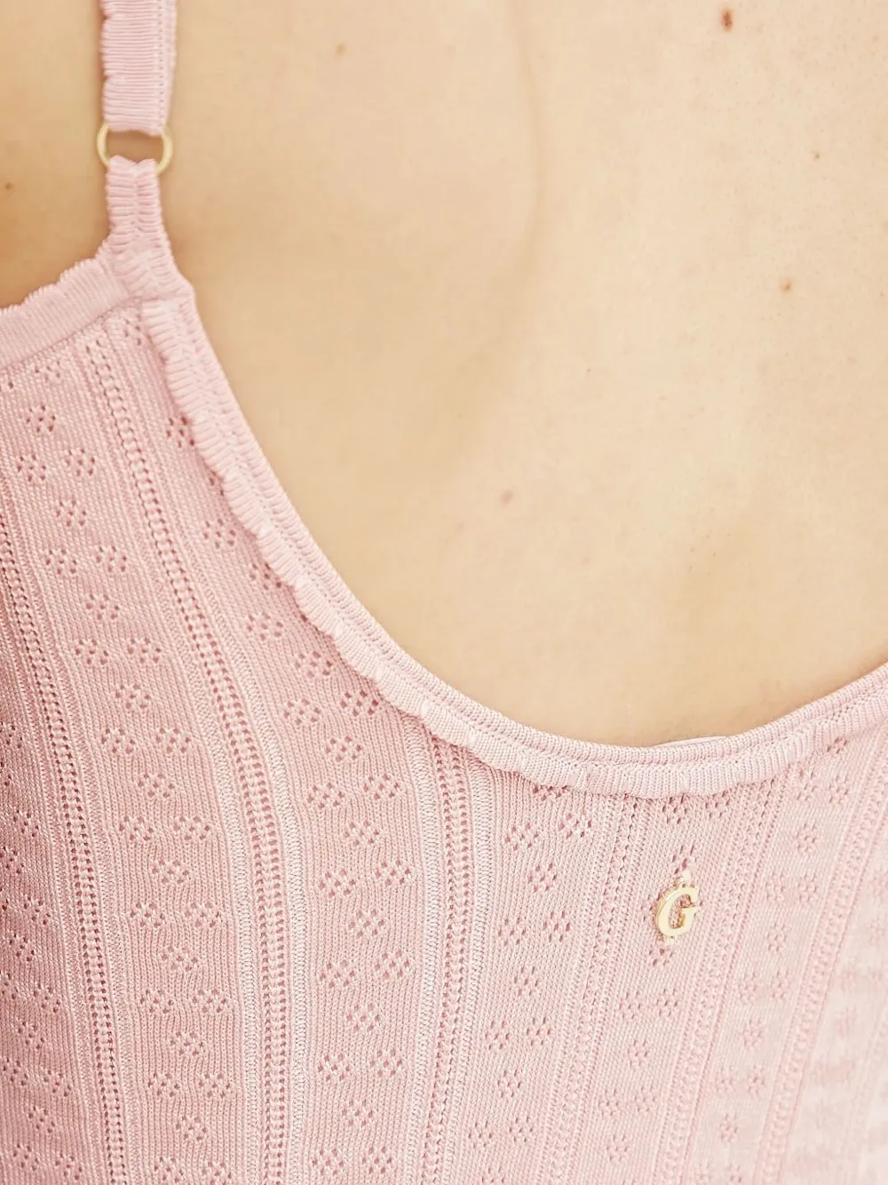 Guess Usa Tie-detail Mini Dress In Pink