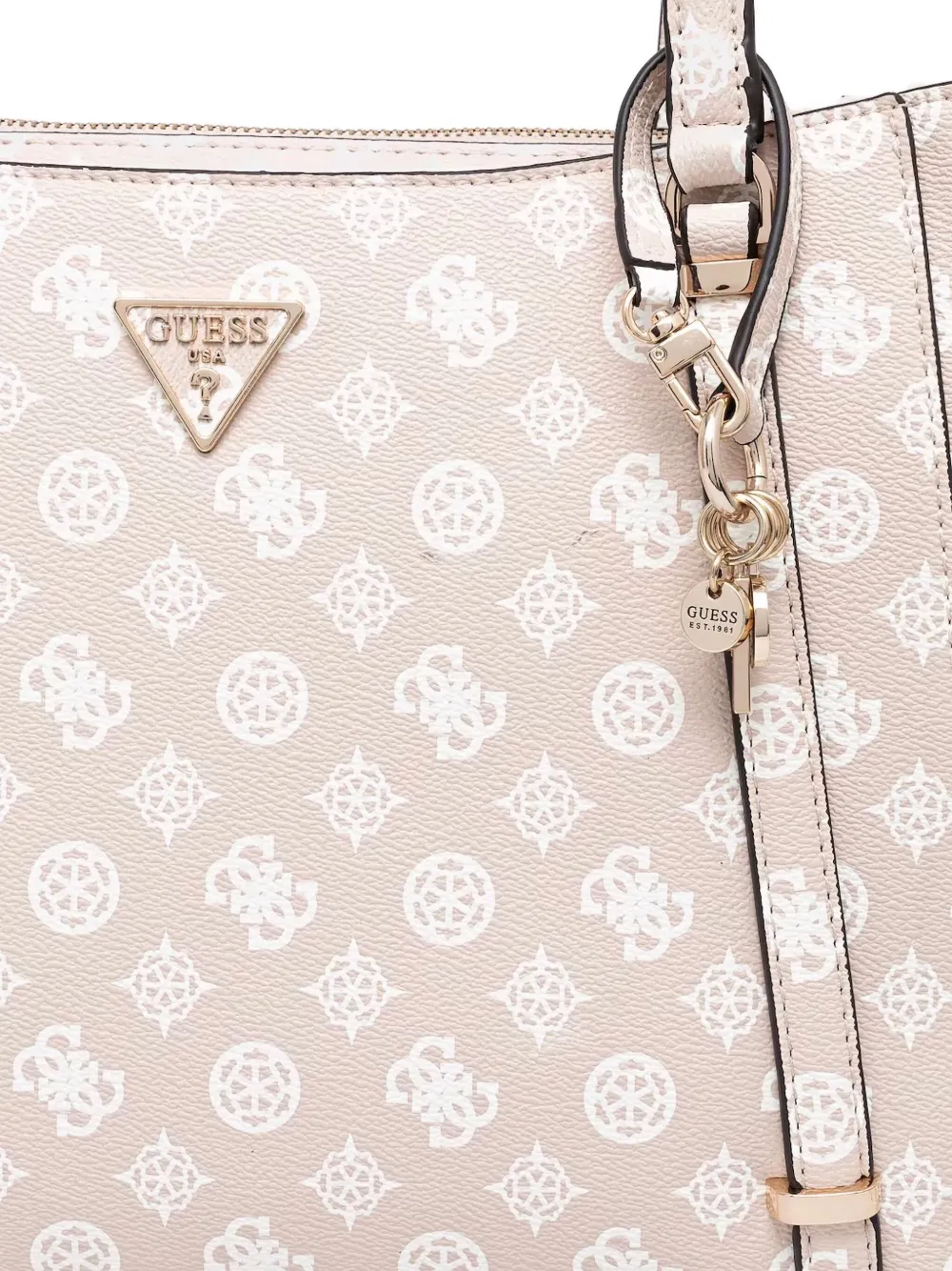 GUESS USA Shopper met monogram Beige